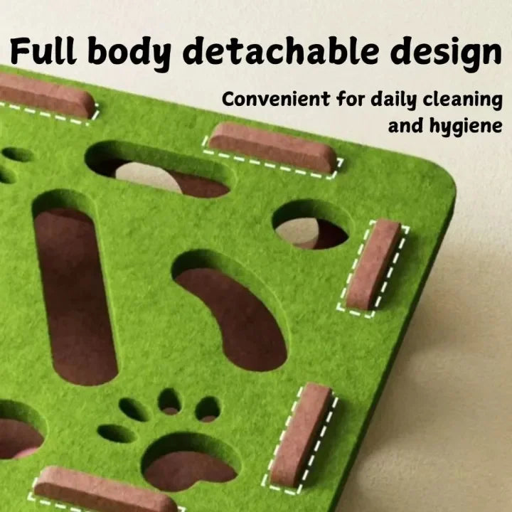 Felt Cat Treat Maze Puzzle Box