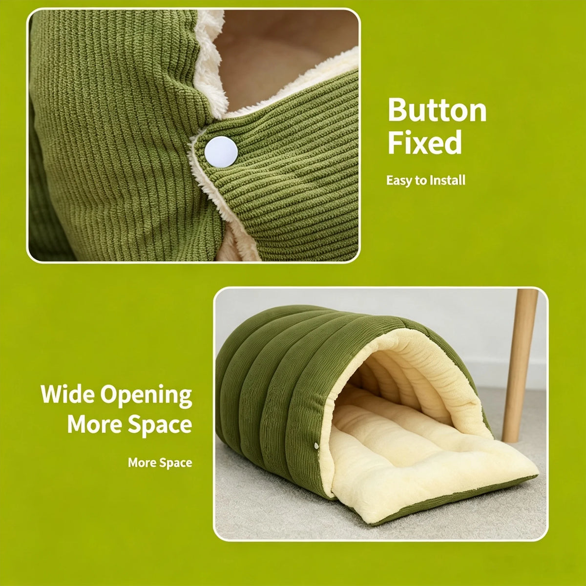 Foldable Enclosed Cat Bed