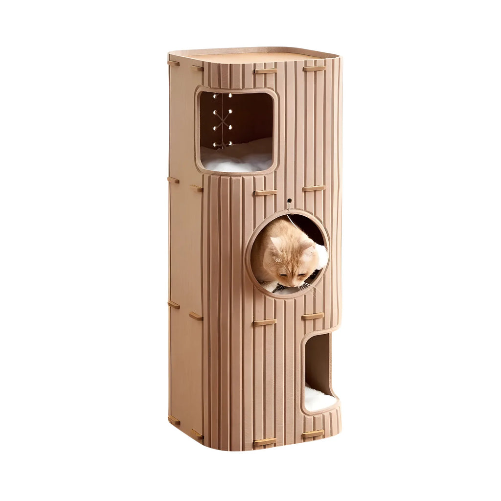 Multi-Level Enclosed Cat Nest Tower