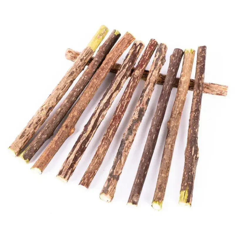 Natural Wood Cat Play Sticks · 10 Pack