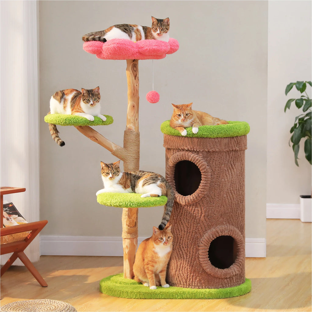 Four-Condos Tall Cat Tower