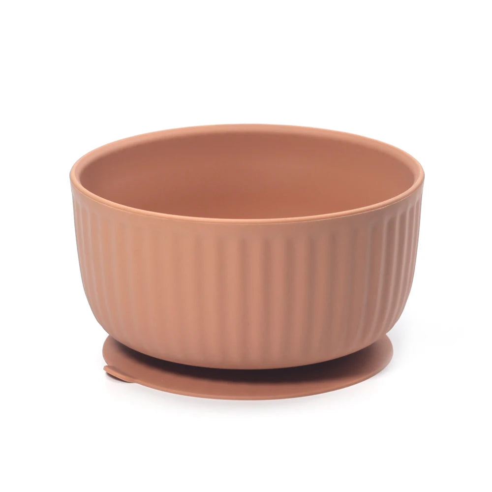 Striped Silicone Suction Cat Bowl