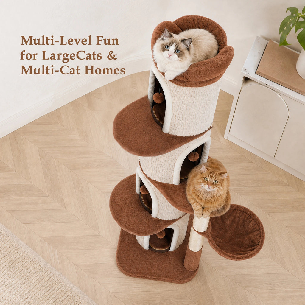 Four-Condos Tall Cat Tower