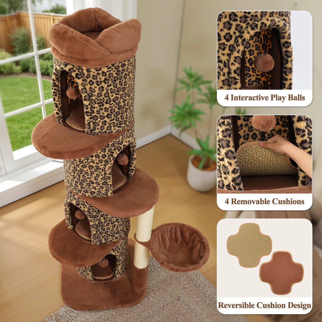 Four-Condos Tall Cat Tower