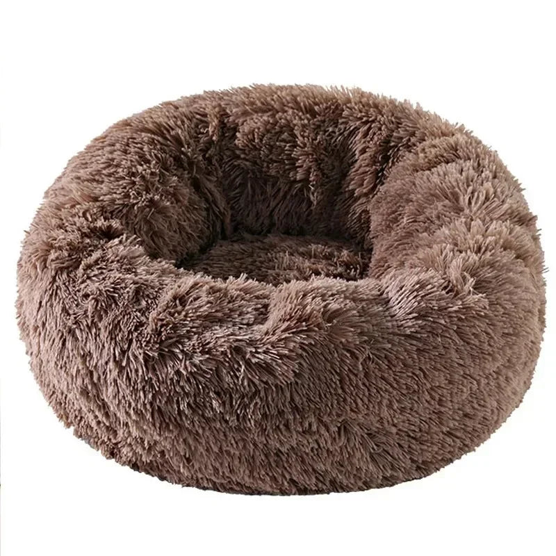 Round Plush Cat Bed