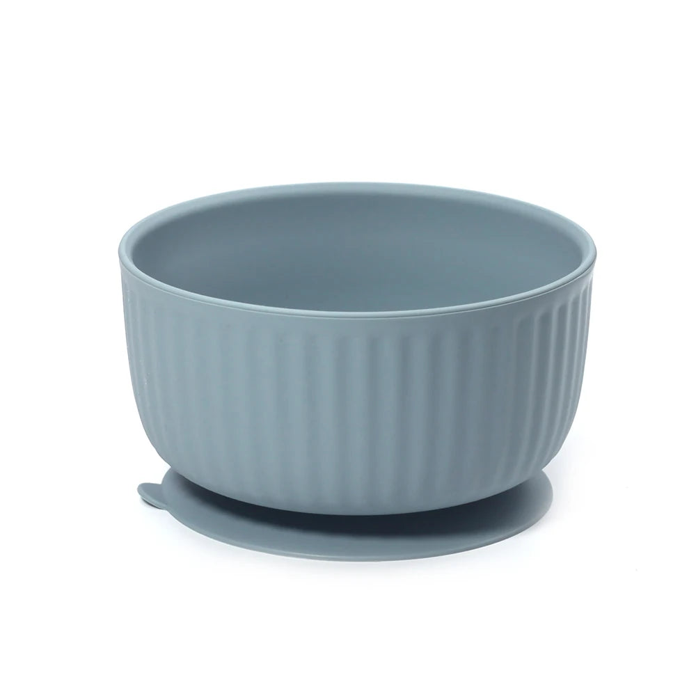 Striped Silicone Suction Cat Bowl