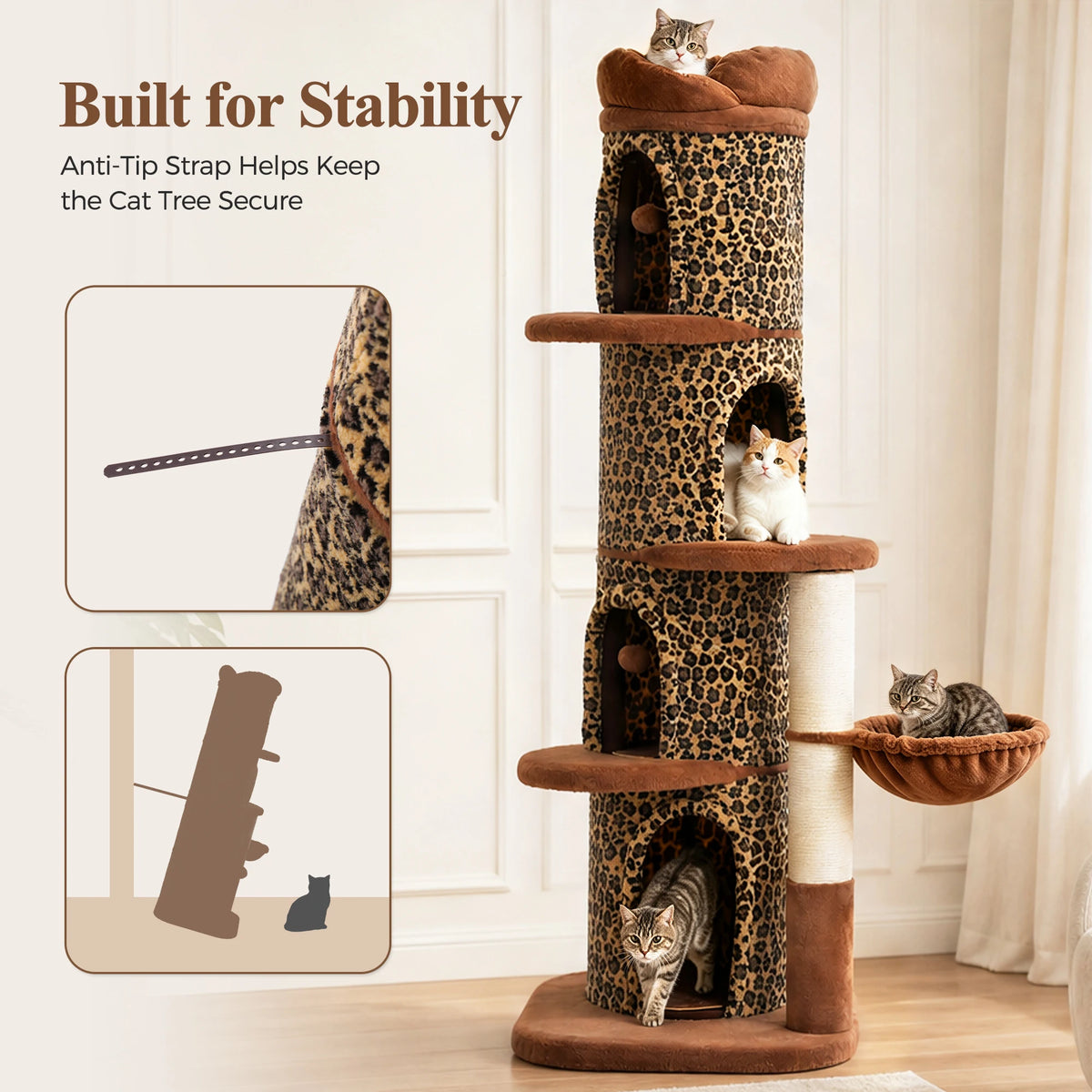 Four-Condos Tall Cat Tower