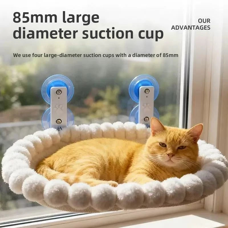 Window-Mounted Cat Hammock Perch