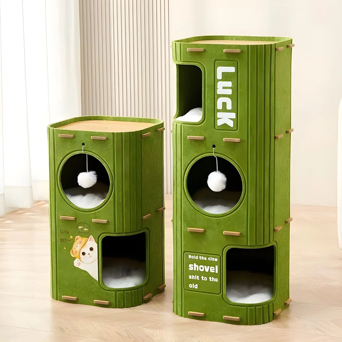 Multi-Level Enclosed Cat Nest Tower