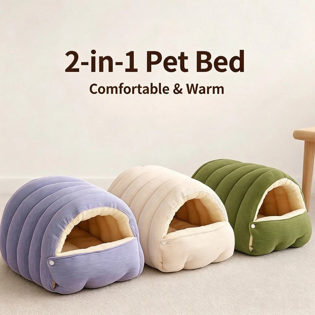Foldable Enclosed Cat Bed