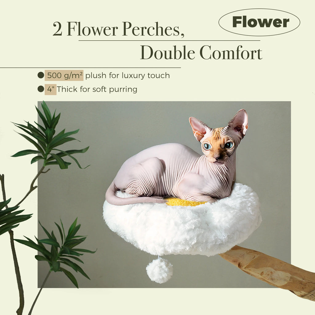 Multi-Level Cat Tree with Woven Basket Bed