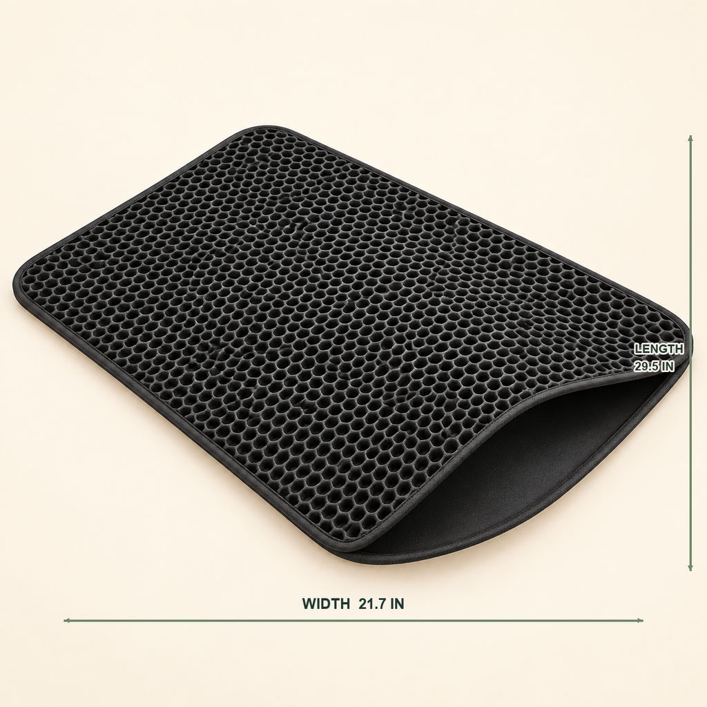 Double-Layer Honeycomb Cat Litter Mat — easy-clean-litter-mat-black-55x75-04-dimensions.png