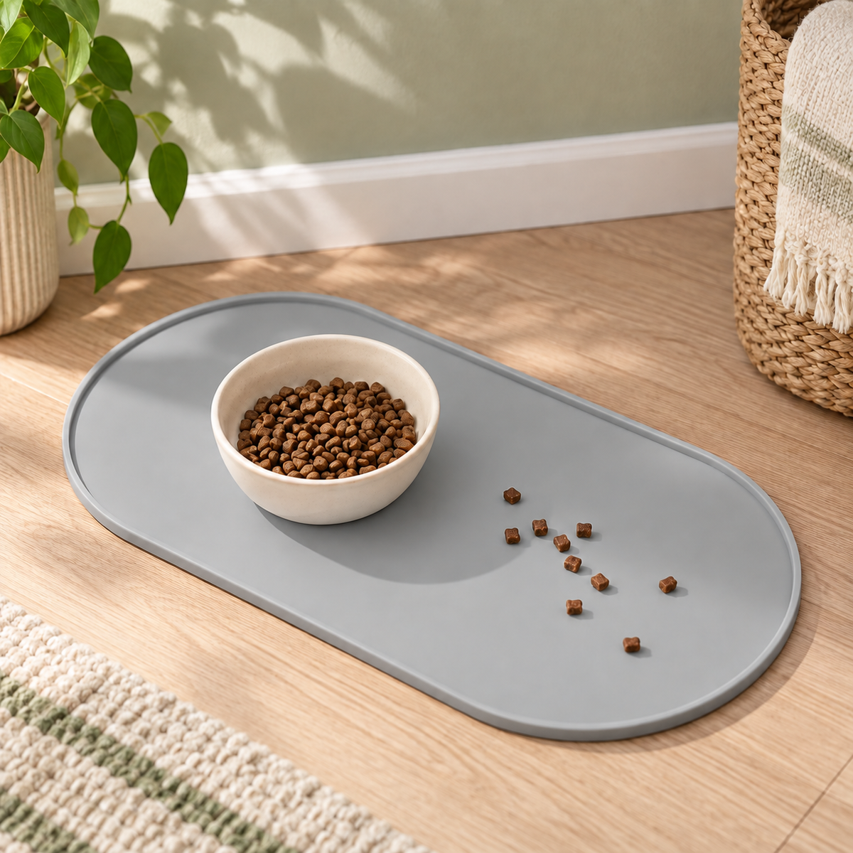 Everyday Silicone Cat Feeding Mat — everyday-feeding-mat-gray-02-angle.png