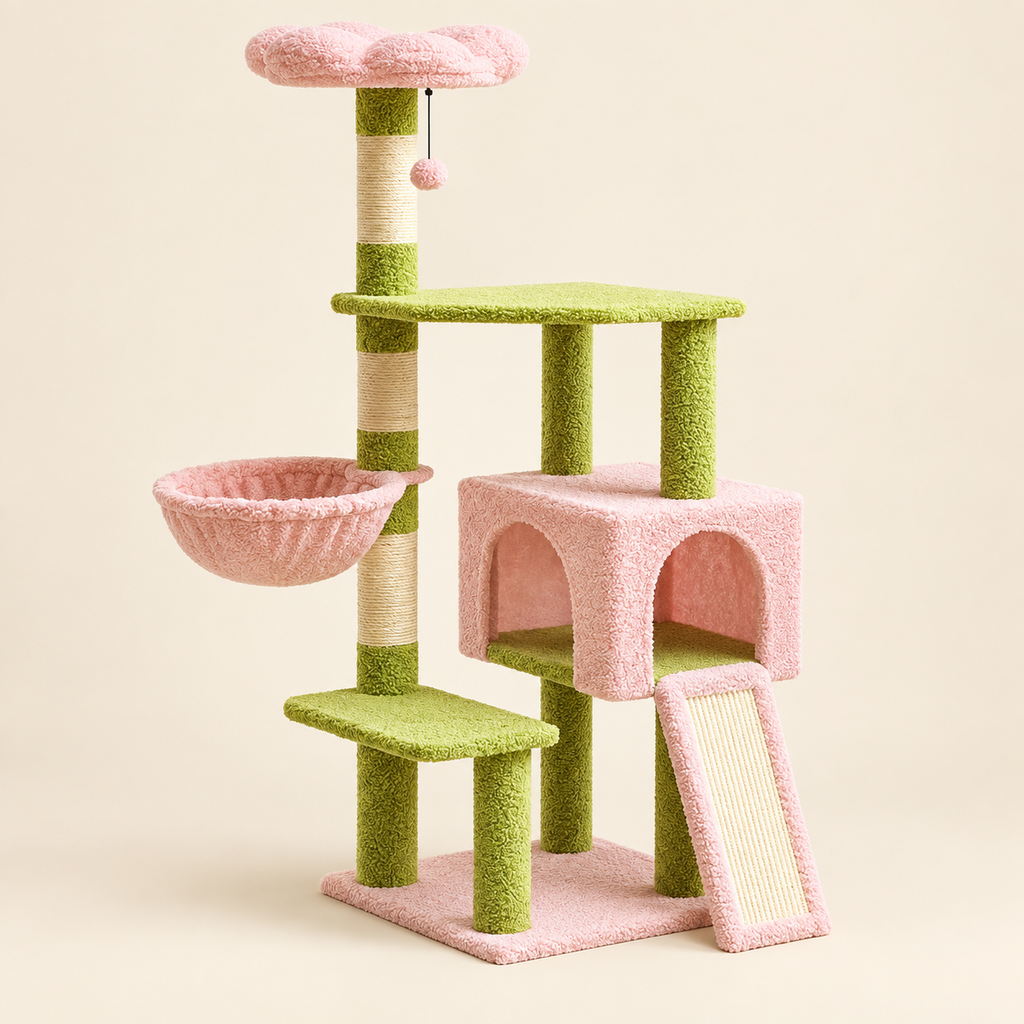Flower Garden Cat Tree with Perches — flower-garden-cat-tree-01-hero.png
