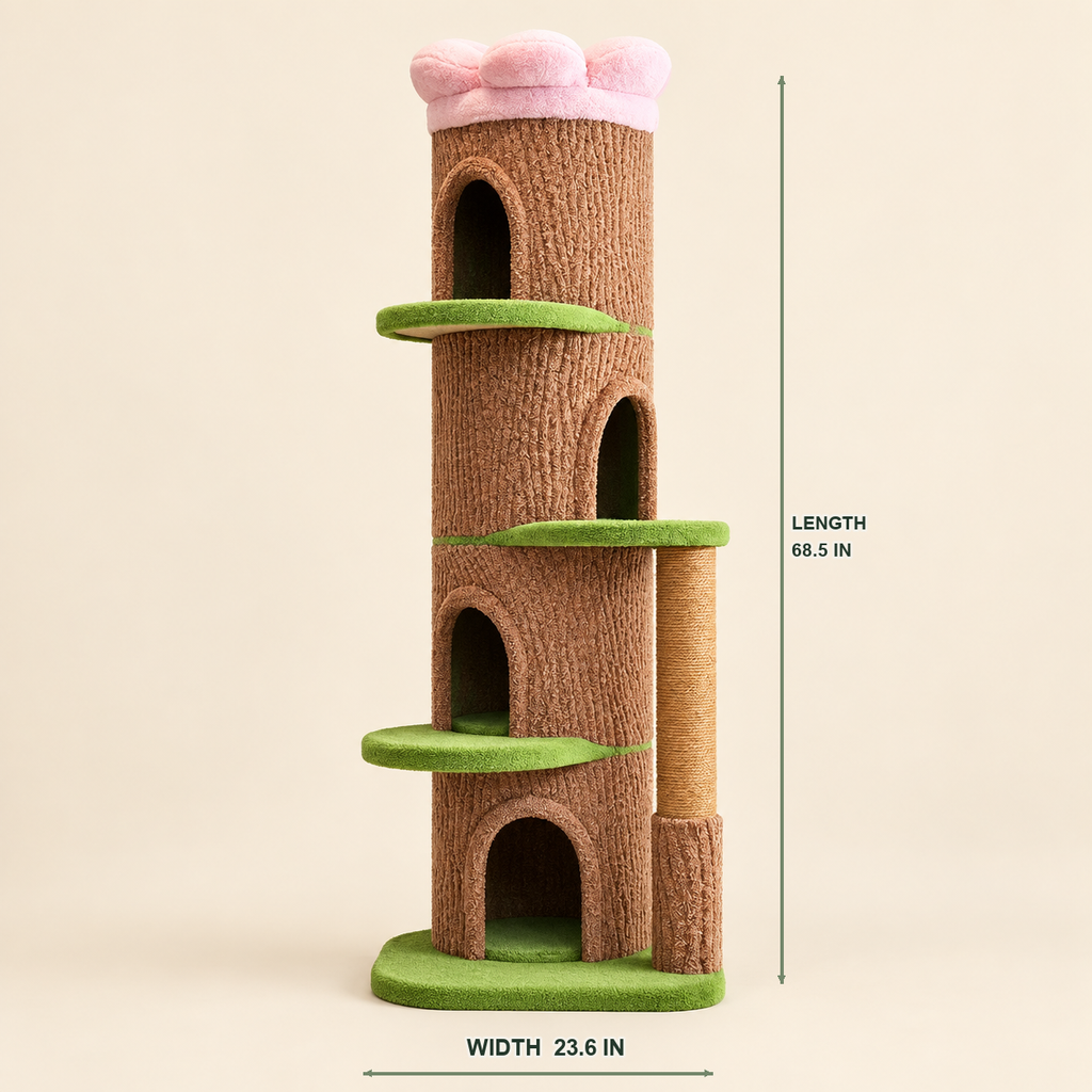 Four-Condos Tall Cat Tower — four-nook-cat-tower-04-dimensions.png