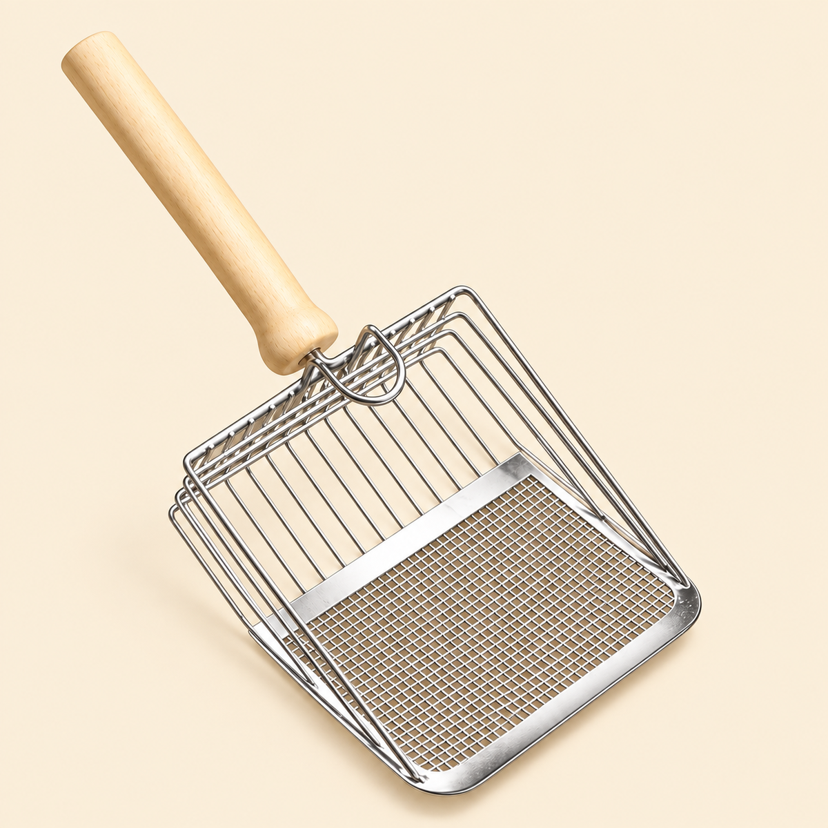 Wood-Handle Metal Cat Litter Scoop — litter-scoop-01-hero.png