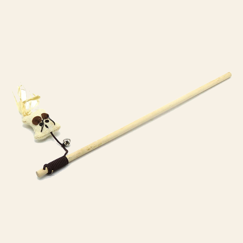 Wooden Cat Teaser Wand with Feather Toy — little-feather-wand-style-2-02-angle.png