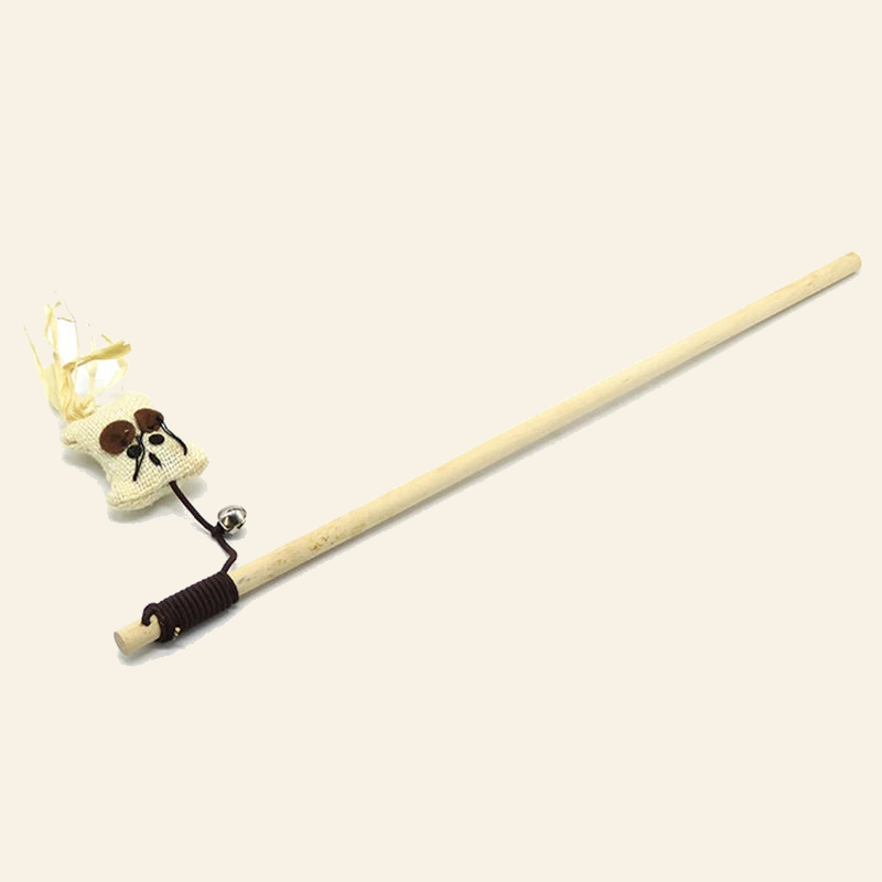 Wooden Cat Teaser Wand with Feather Toy — little-feather-wand-style-2-hero.png