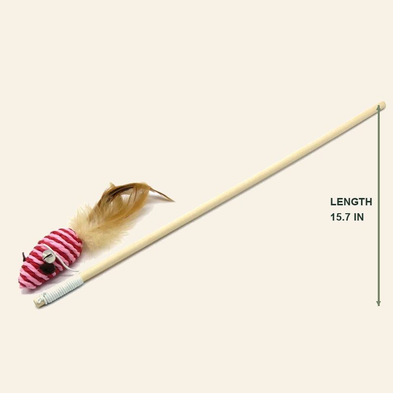 Wooden Cat Teaser Wand with Feather Toy — little-feather-wand-style-7-04-dimensions.png
