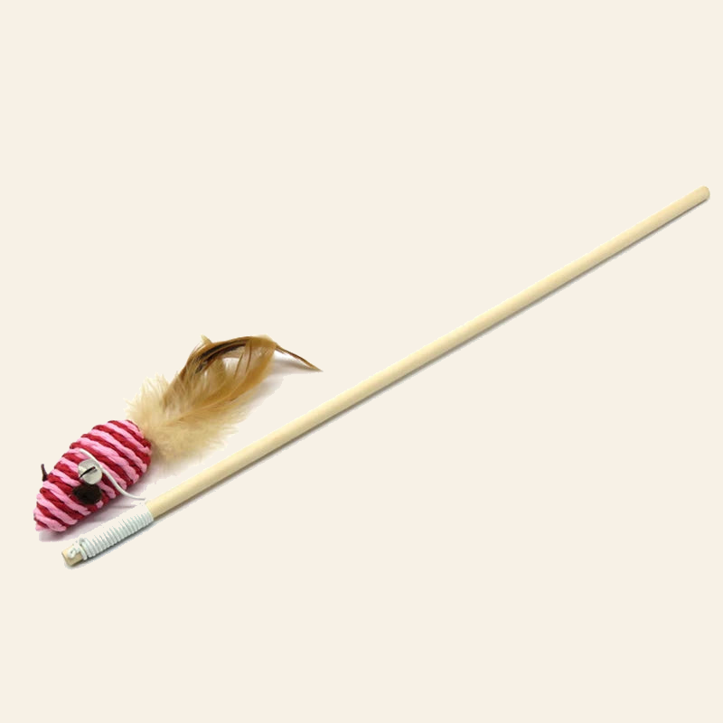 Wooden Cat Teaser Wand with Feather Toy — little-feather-wand-style-7-hero.png