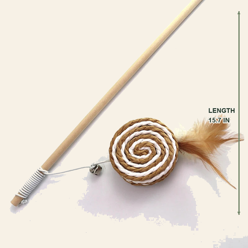 Wooden Cat Teaser Wand with Feather Toy — little-feather-wand-style-9-04-dimensions.png