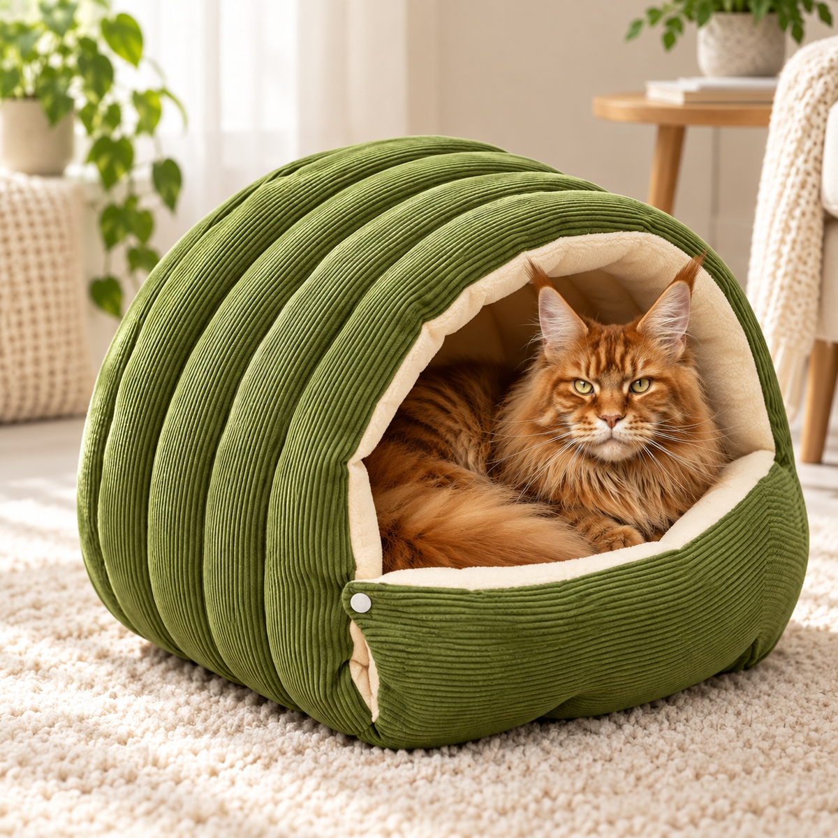 Foldable Enclosed Cat Bed — moss-enclosed-cat-bed-03-cat.png