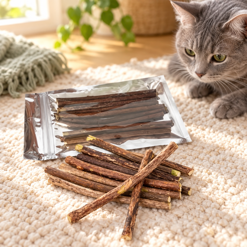 Natural Wood Cat Play Sticks · 10 Pack — natural-wood-chew-sticks-02-angle.png