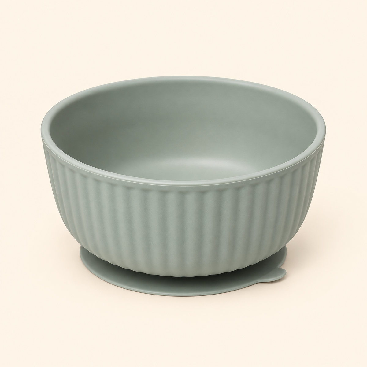 Striped Silicone Suction Cat Bowl — sage-stripe-suction-bowl-01-hero.png
