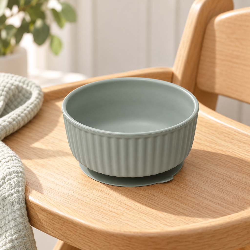 Striped Silicone Suction Cat Bowl — sage-stripe-suction-bowl-02-angle.png