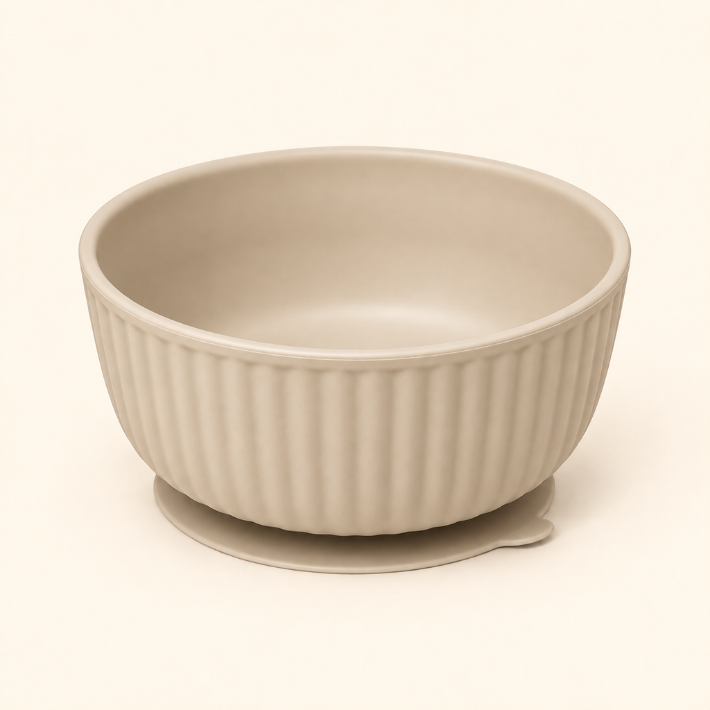Striped Silicone Suction Cat Bowl — sage-stripe-suction-bowl-variant-sand.png