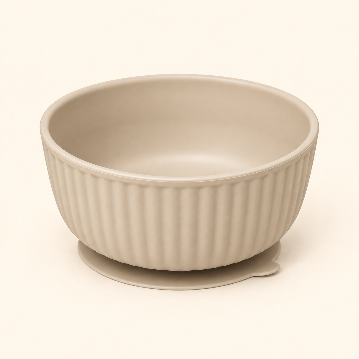 Striped Silicone Suction Cat Bowl — sage-stripe-suction-bowl-variant-sand.png