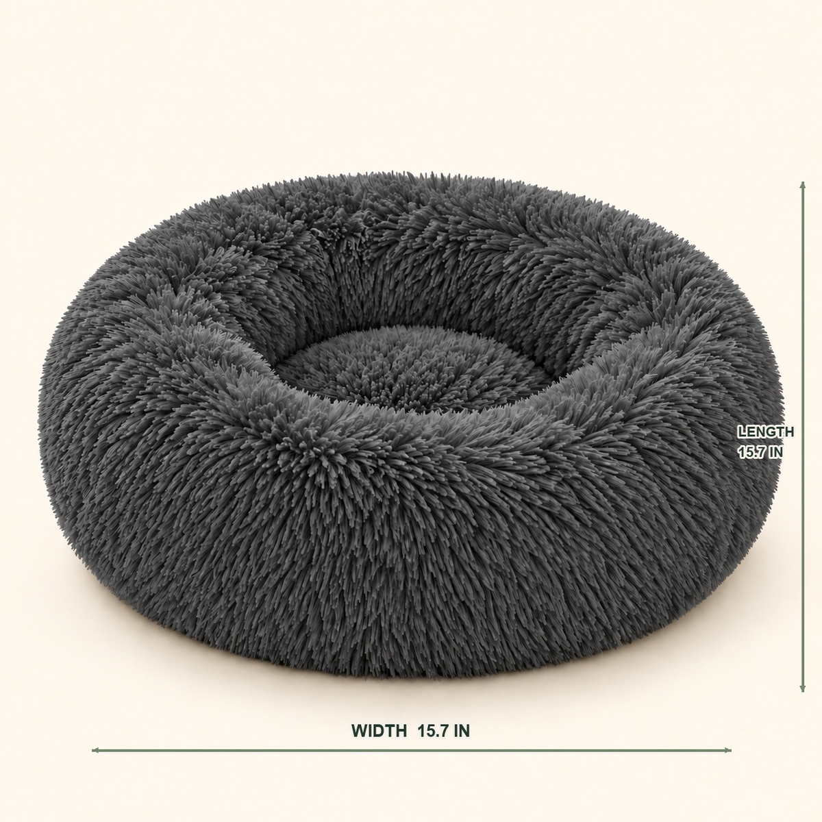 Round Plush Cat Bed — soft-curl-up-bed-variant-dark-gray-04-dimensions.png