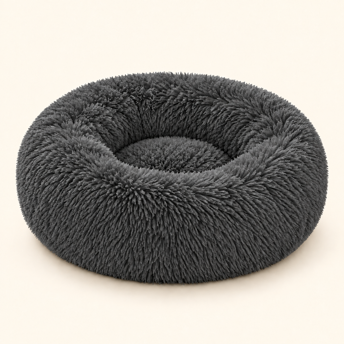 Round Plush Cat Bed — soft-curl-up-bed-variant-dark-gray.png